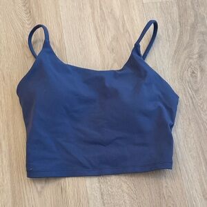 Blue Cropped Workout Top